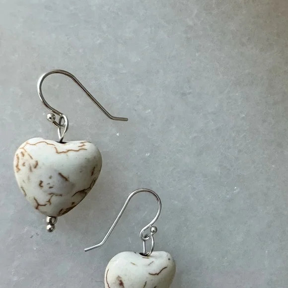 NWOT Sundance Quiet Warmth Earrings, White Howlite, Sterling Silver